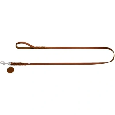 Immagine di HUNTER SOLID EDUCATION Guinzaglio per cani, in pelle intrecciata, resistente, morbido, 1,1 x 110 cm, colore: Cognac