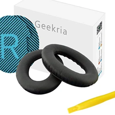 Immagine di Geekria Cuscinetti Auricolari di Ricambio per QuietComfort QC25 Acoustic Noise Cancelling Headphone, Cuffie Cuscino Sostitutivi
