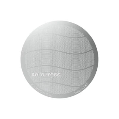Immagine di AeroPress Filtro riutilizzabile in acciaio inox da caffè metallo per macchine Original &amp; Go, 1 confezione, filtro, grigio