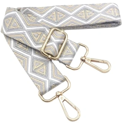 Immagine di Tracolla Regolabile Colorata per Borse Donna Grigio, 80 130cm Cinghia della Borsa con Gold Moschettone, Durevole Crossbody Borsa, Chitarra, Moderne Accessori, 3.8cm, 1202
