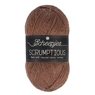 Immagine di Scheepjes Scrumptious Cotone Filato, Poliestere Riciclato 50% Acrilico, 362 Coconut Truffle, 1x100g
