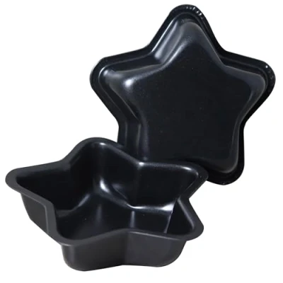 Immagine di Zenker Set da 2 Mini tortiere a Forma di Stella, per tortini, materiale con rivestimento antiaderente, resistente ad alte temperature fino 230 C, dimensioni 11,5x11,5x3,5 cm
