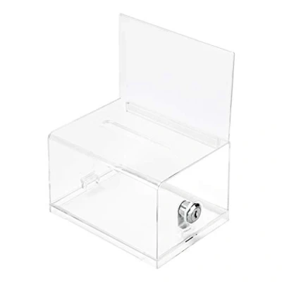 Immagine di Amazon Basics Urna con lucchetto, Chiave, Trasparenti