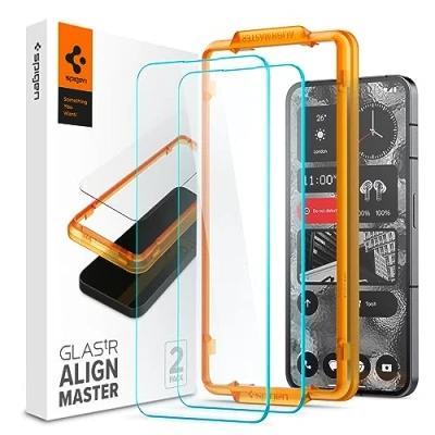 Immagine di Spigen Vetro Temperato Proteggi Schermo con Montageframe Nothing Phone (2) Confezione Da 2