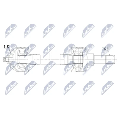 Immagine di NTY NPW BM 245 Albero motore / Semiasse Assale posteriore Dx 790mm Trasmissione automatica