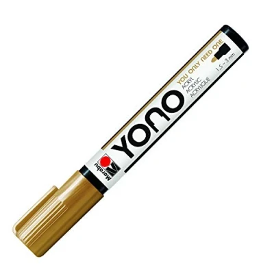 Immagine di Marabu 12400103084 YONO, penna acrilica versatile con punta tonda giapponese, a base d&#039;acqua, resistente alla luce e impermeabile, per quasi tutte le superfici, 1,5 3 mm