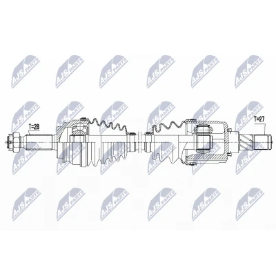 Immagine di NTY NPW CH 046 Albero motore / Semiasse Assale anteriore Sx 650 JEEP: Compass
