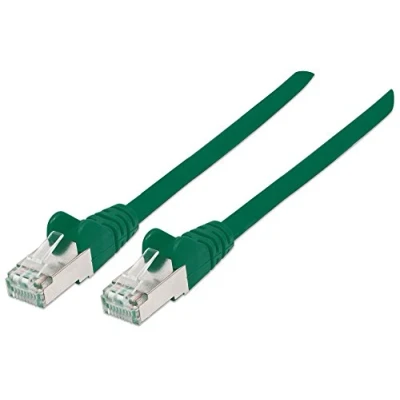 Immagine di Intellinet 350662 RJ45 cavo di rete, patch CAT 6A S/FTP 15.00 m Verde Schermatura a fogli, intrecciata, Privo alogeni 1 pz.
