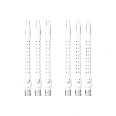 Immagine di RED DRAGON DRX Coated Aluminium Short White Dart Stems (Shafts) 2 Sets per Pack (6 in Total)