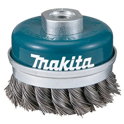 Immagine di Makita D 29290 Spazzola metallica 100 millimetri tazza inserimento m14 a forma di treccia in acciaio ondulato dritto 0,5