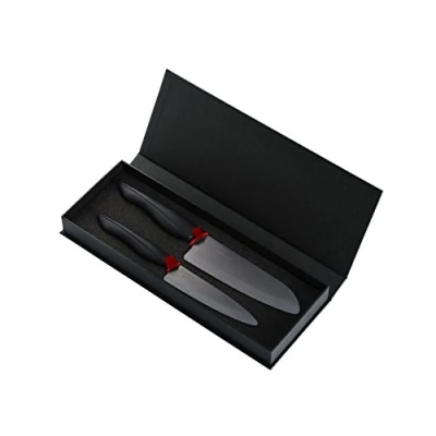 Immagine di Kyocera Set di coltelli in Ceramica 11 cm e Lama Santoku da 16 cm, Nero, 3.6 x 12.8 33.5 2 unità