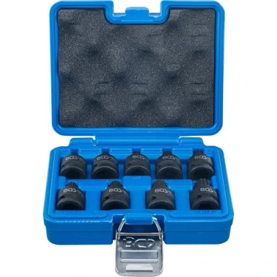 Immagine di Juego de puntas vaso impacto entrada 12,5 mm (1/2&quot;) dentado múltiple interior (para XZN) M4 M16 9 piezas