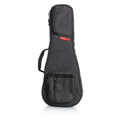 Immagine di Gator Cases Custodia per ukulele da concerto, serie Transit, esterno nero (GT UKE CON BLK) antracite