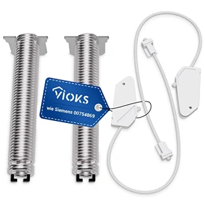 Immagine di VIOKS Viva Balay Nеff Bоsch Set di cerniere per porta 00754869 con molla lavastoviglie Siеmens, colore nero, corda,