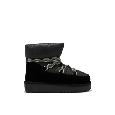 Immagine di D.Franklin Stivali australiani Nordic Finitura Imbottita Nova Low Bomb Nero Donna Moda casual (Taglia 40), 35, 40 EU
