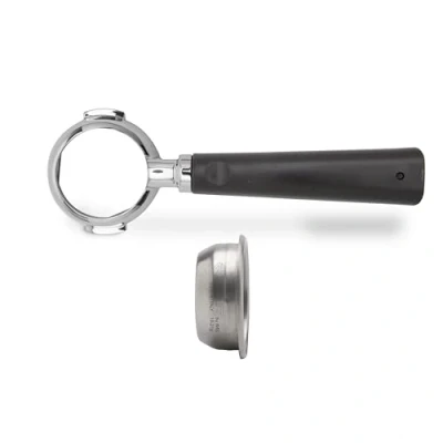 Immagine di Lelit Lelit58 Bottomless Filterholder Design Handle, Argento/Marrone