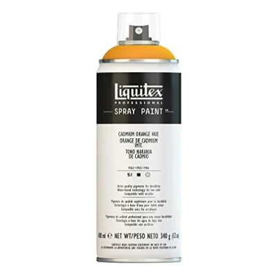 Immagine di Liquitex 4450720 Vernice Spray Professionale A Base D&#039;acqua, Arancio Di Cadmio Imitazione, 400ml, 1 Pezzo