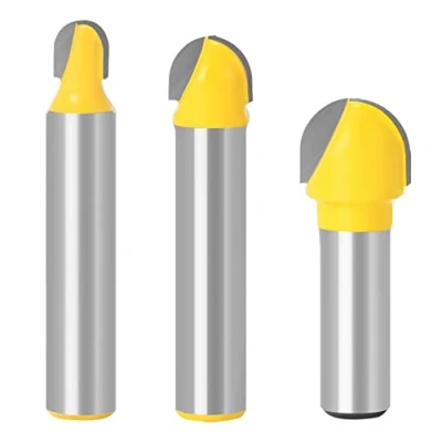 Immagine di WSOOX 8 mm, gambo rotondo per naso Cove Core Box, fresa superiore in metallo duro, la lavorazione del legno (1/4&quot;, 3/8&quot;, 1/2&quot;)
