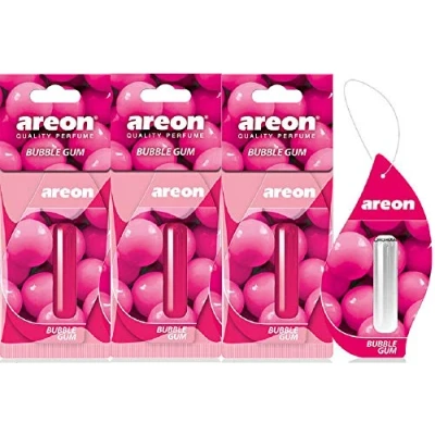 Immagine di AREON Profumo liquido per auto deodorante Bubble Gum Dolci Bubblegum ciondolo a lunga durata 3D 5 ml Multi Pack Set di 3