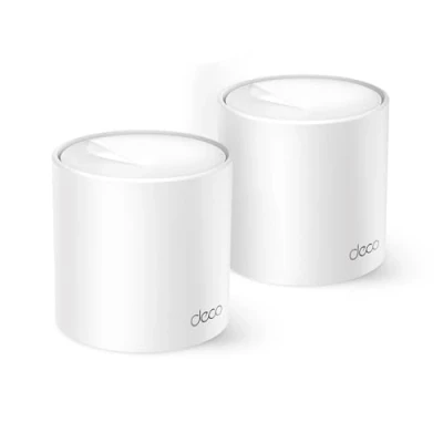 Immagine di TP Link Deco X1500(2 pack) Router WiFi 6 Mesh AX1500Mbps, 2 Porte Ethernet Gigabit, Controllo Parental, e Ripetitore, Compatibile con Amazon Alexa, Pezzi Copertura Fino a 370 ㎡