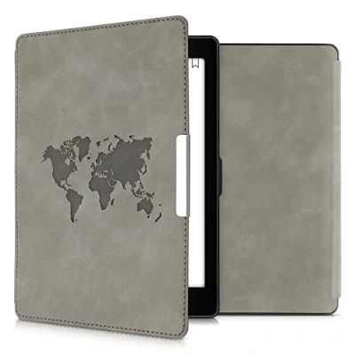 Immagine di kwmobile Custodia eReader Compatibile con Kobo Aura One Cover eBook Reader Flip Case Magnetica Pelle PU Sagoma Mondo