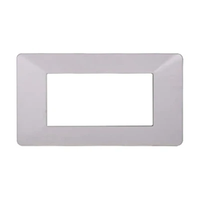 Immagine di Placca Compatibile Con Vimar Plana, Placche In Plastica, 1 Pezzo (4 Posti/Moduli,Bianco)