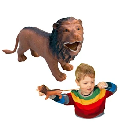 Immagine di Rep Pals Leone, Giocattolo Elastico di Deluxebase. Animaletti Gomma Super Elastici Che sembrano Veri, Perfetti per i Bambini