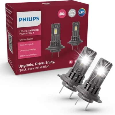 Immagine di Philips Ultinon Access LED lampadina fari auto (H7), ultra compact direct fit, +80%, 6.000K, set di 2