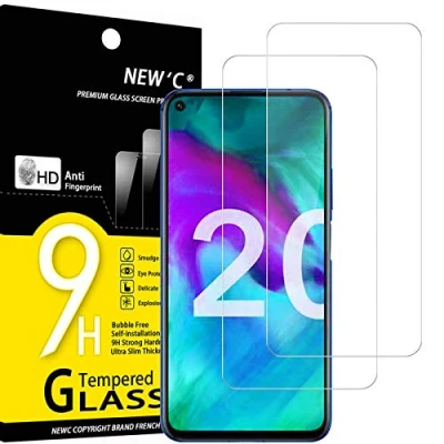 Immagine di NEW&#039;C 2 Pezzi, Vetro Temperato per Honor 20, 20 PRO, Pellicola Prottetiva Anti Graffio, Impronte, Senza Bolle, Durezza 9H, 0,33mm Ultra Trasparente, Resistente