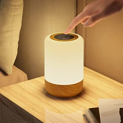 Immagine di Görvitor Lampada da Comodino Senza Fili, Touch Luce Notturna Bambini Led, Batteria Led Ricaricabile con 8 RGB Colori 3 Modi d’Illuminazion per Tavolo Camera Scrivania