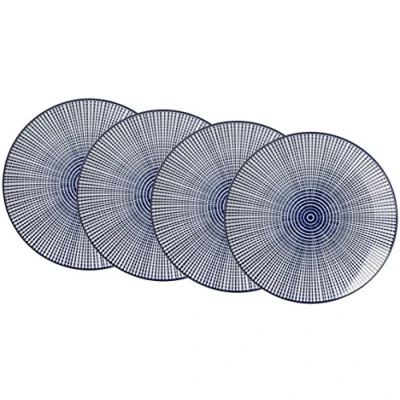 Immagine di Ritzenhoff &amp; Breker Set di Piatti Royal Makoto, 4 Pezzi, 26,5 cm Diametro, in Porcellana, Bianco e Blu