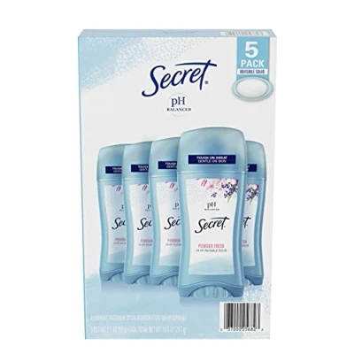 Immagine di Secret Invisible Solid Deodorant, Powder Fresh (2.6 oz, 5 pk.) by