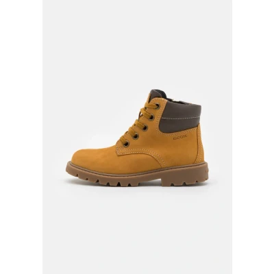 Immagine di Geox Shaylax Unisex Stivaletti stringati per bambini, Taglia: 41, Yellow/brown pelle e finta