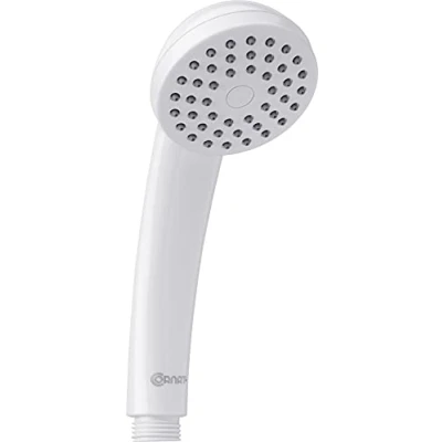 Immagine di Cornat Amarela TECB3471 Soffione doccia a mano, diametro testa 67 mm, 1 getto, anti calcare e risparmio idrico, colore: Bianco