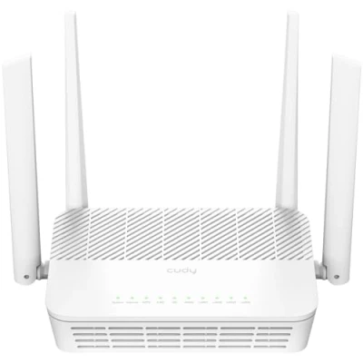 Immagine di Cudy WR3000S AX3000 Dual Band WiFi 6 Mesh Router, 5 porte Gigabit Ethernet RJ45, 4 antenne ad alto guadagno 5dBi, MU MIMO, OpenVPN, Wireguard, Zerotier, Ipsec VPN, Cloud APP