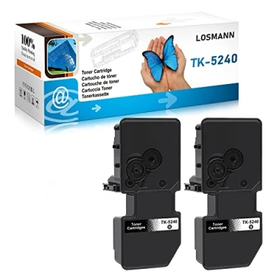 Immagine di LOSMANN TK 5240 Nero Cartuccia toner compatibile con Kyocera TK5240 K per Ecosys M5526cdw M5526cdn, P5026cdw P5026cdn (2 Nero)