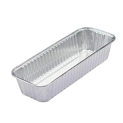 Immagine di ciotole in alluminio per barbecue, alluminio, 25 pezzi, torte, cuocere, cucinare, snack, 21,5 x 7,8 4,3 cm