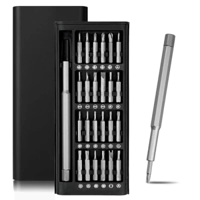 Immagine di Set di Cacciaviti Precisione,Mini Cacciaviti,Kit Riparazione Portatile 24 in 1,con T2/T3/T4/T5/T6/T8/T10/T15,Phillips PH000/PH00/PH0/PH1/PH2,Triwing Y1,etc,per Phone,PC,Orologiaio