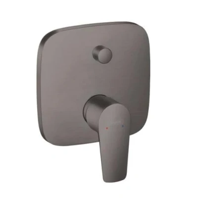 Immagine di hansgrohe Talis E Miscelatore monocomando vasca ad incasso con valvola antiriflusso in accordo la norma EN1717, cromo nero satinato, 71474340