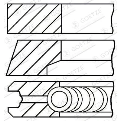 Immagine di GOETZE ENGINE 08 529300 00 Kit Fasce Elastiche 82 FIAT: Coupe