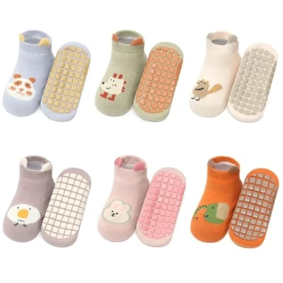 Immagine di Yafane 6 Paia Calzini Antiscivolo in Cotone Calze Bambini Bimbi Neonato per e Bambine (IT, Età, 3 anni, 5 Multicolore D)