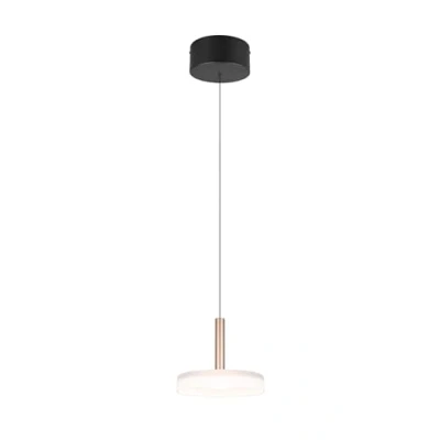 Immagine di Trio Lighting Lampada LED a sospensione Celeste, bianco/marrone, Ø 22 cm, vetro, dimmerabile