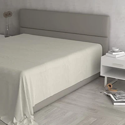Immagine di Lenzuolo sopra “Max Color 100% Cotone, Panna, Matrimoniale Maxi