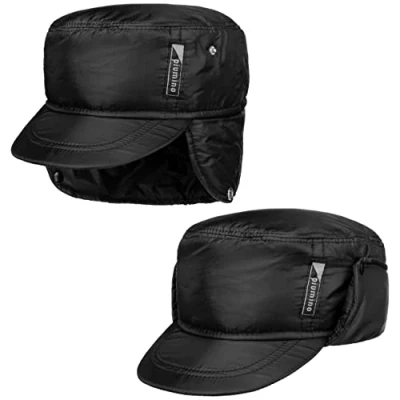 Immagine di LIPODO Piumino Armycap con copriorecchie Uomo Berretto Idrorepellente Foderato da in Cotone Cappellino Autunno/Inverno Invernale Nero L (58 59 cm)