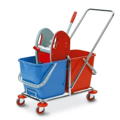 Immagine di gnp Carrello Pulizie Strizzatore +2 Secchi 25 Lt. Art.0470B Accessori per la casa