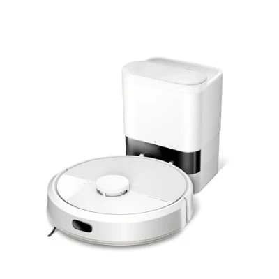 Immagine di iRobot Roomba 105 Combo + Stazione Autosvuotamento, Robot Aspirapolvere Lavapavimenti, Navigazione ClearView LiDAR, Rileva Tappeti/Moquette, Pulizia Mirata, Controllo tramite App, Bianco
