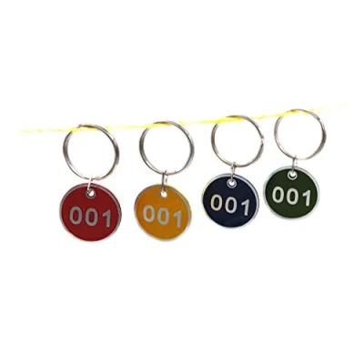 Immagine di NanTun Aluminum Alloy Metal Key Tag Set, Number ID Tags Chain, Numbered Rings, 4 Sets (40 pieces) Mix Colours 1 to 10
