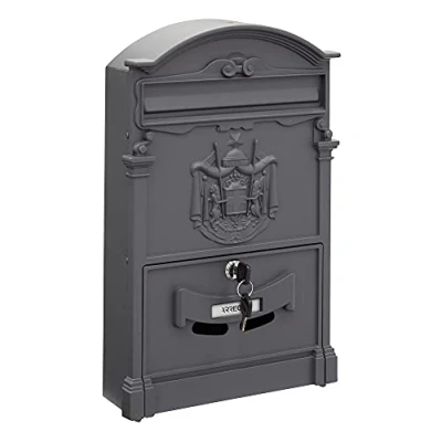 Immagine di ARREGUI Residencia D 2151/GA Cassetta Postale Individuale di Stile Classico in Alluminio, Dimensione M (DIN A4 e Riviste), Grigio antracite