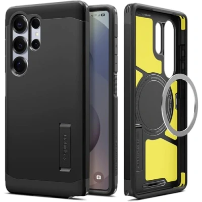 Immagine di Spigen Cover Tough Armor (AI) MagFit Compatibile con Samsung Galaxy S25 Ultra Nero