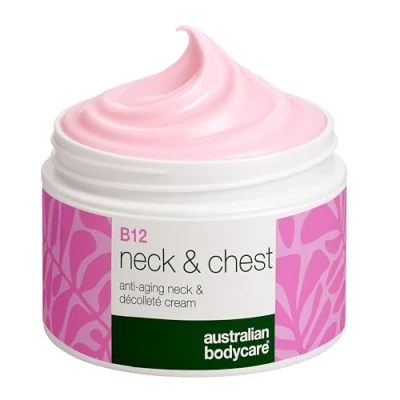 Immagine di Crema Collo e Décolleté con Vitamina B12 Riduce Rughe Pelle Rilassata Arricchita Acido Ialuronico, Peptidi, Niacinamide Squalano